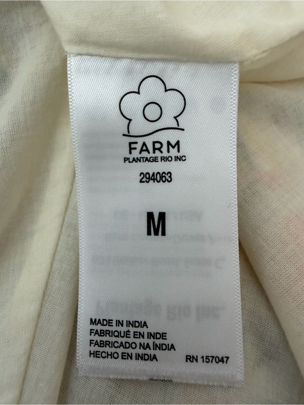 FARM RIO Off-White Cashew Crossed Back Maxi Dress Size Medium - Picture 6 of 6